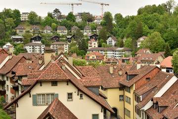 City landscape. Historical places of Bern. Sights of Switzerland.