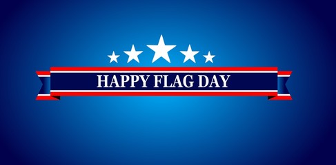 Wall Mural - Happy Flag Day of USA, web banner or template with text