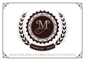 monogram luxury with decorative frame