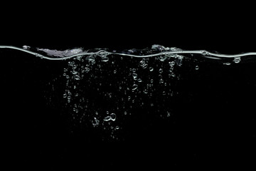 Water black background