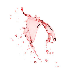 Wall Mural - Red splash on a white