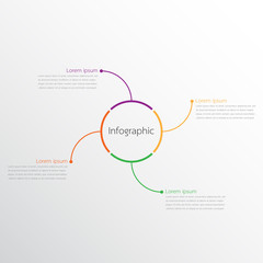 Poster - Vector infographic templates used for detailed reports. All 4 topics.
