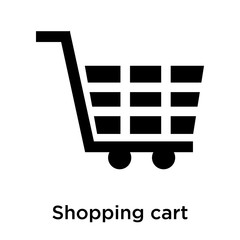 Poster - Shopping cart icon vector sign and symbol isolated on white background, Shopping cart logo concept