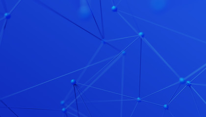 Poster - abstract 3d rendering of network concept. modern background. futuristic shape with spheres and lines