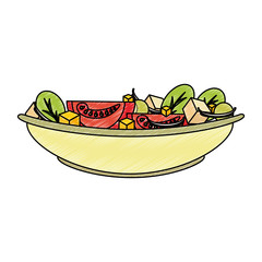 Wall Mural - Healthy vegetables salad vector illustration graphic design