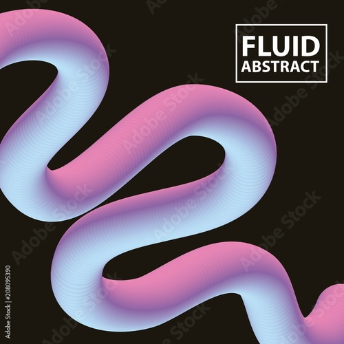 Fotografie, Obraz abstract covers fluids degrade wave neon vector illustration