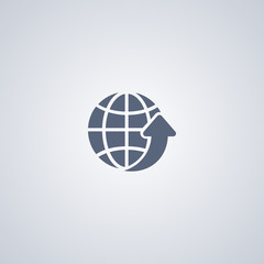 Poster - Global shipping, vector best flat icon