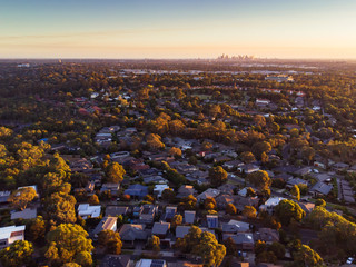 Canvas Print - View over Macleod in Melbourne