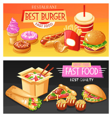 Poster - Fast Food Banners Set