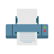 Computer printer isolated vector illustration graphic design