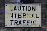 Fototapeta Big Ben - caution sign, London, England, Europe