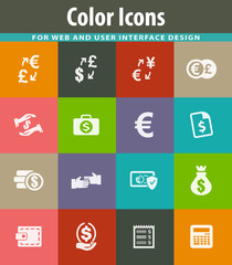 Wall Mural - Currency exchange icons set