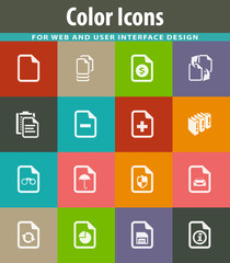  Documents icons set