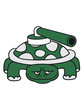 krieg schießen waffe gefährlich bewaffnet comic cartoon schildkröte panzer lustig süß niedlich design cool clipart