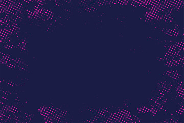 Aufkleber - Abstract halftone dotted background. Gradient halftone pattern in deep blue and purple color. Modern stylized texture with space for text