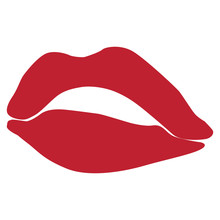 Vector Image Of A Print Of Female Lips