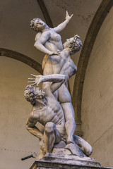 Wall Mural - Statue Abduction of a Sabine Woman in Florence, Italy