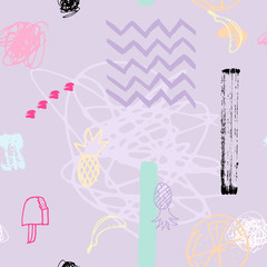 Aufkleber - Boho seamless pattern