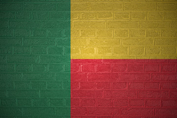 Flag of CC on brick wall background, 3d illustration