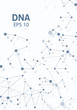 © kadevo - DNA abstract geometric background, layout in A4 set technology brochure flyer design template vector shadow