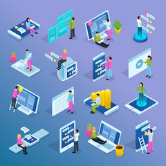 Poster - People Interfaces Isometric Set