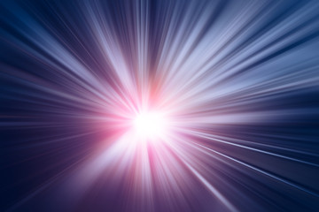 Wall Mural - fast speed blur zoom blue light business perform concept abstract for background.