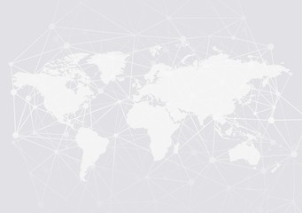 Wall Mural - planet earth with white and technology network. vector illustration