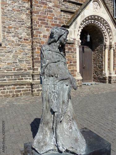 Fotografie, Obraz Hildegard-von-Bingen-Denkmal in Bingen / Rhein