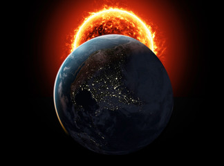 earth and sun