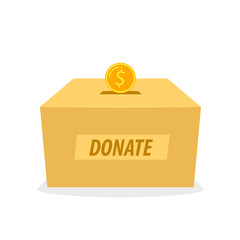 Canvas Print - Cardboard donation box icon
