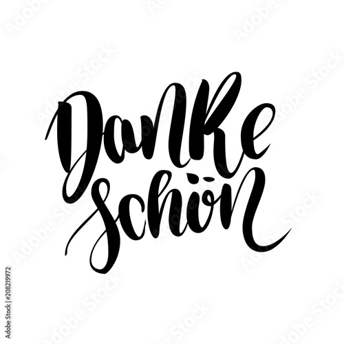 Thank You Danke Schoen German Language Balck Lettering Isolated On White Background Hand Written Words Buy This Stock Illustration And Explore Similar Illustrations At Adobe Stock Adobe Stock