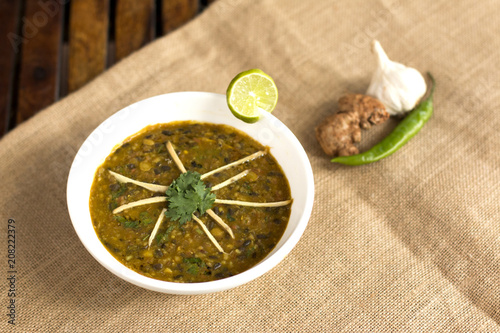 Fotografia, Obraz Langarwali dal is a popular and tasty punjabi dish which is made from combination of chana dal and split black urad dal
