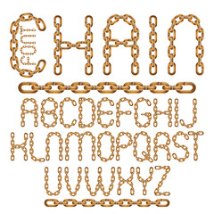 Poster - Vector font, trendy typescript can be used in poster creation. Capital decorative letters created using chrome chain, linkage.