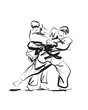 Vector sketch competing judo