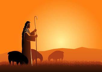 Jesus as a shepherd