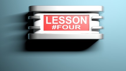 Poster - Wall lamp for LESSON FOUR - 3D Rendering