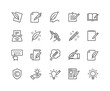 Simple Set of Copywriting Related Vector Line Icons. Editable Stroke. 48x48 Pixel Perfect.
