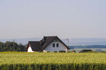 Poster - Poland, May, 31, 2018: farm in Poland