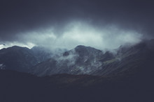 Brooding Atmospheric Mountain Landscape