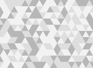 Poster - White and grey triangle tiles texture, seamless pattern background. illustration