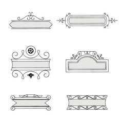Wall Mural - set of vintage decorative vector frames