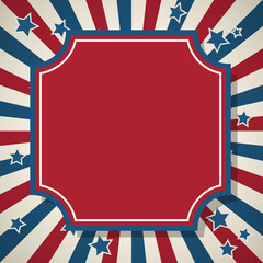 American patriotic background frame