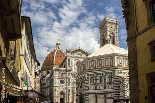 Plakat katedra we Florencji w Toskanii