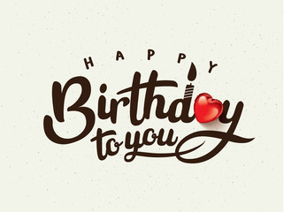 Wall Mural - Happy Birthday greeting card with lettering design