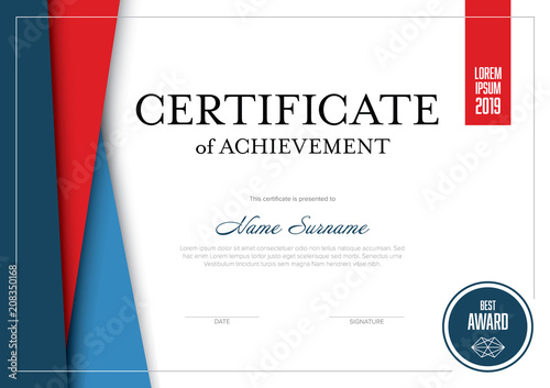 Cuadros en Lienzo Modern certificate template