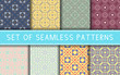 © Liudmyla - Geometric seamless patterns. Collection of colored backgrounds