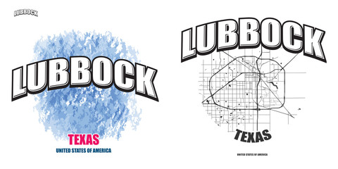 Lubbock, Texas, two logo artworks