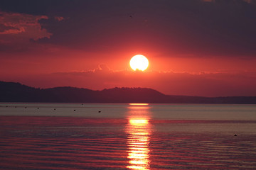 sunset on the Aegean Sea