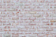 Whitewashed brick wall texture or background