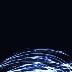 Poster - Luminous paint. Abstract lightning brush on black backgound. Advertising banners background template. Magic blue brush dynamic design, vector web business poster template. Lighting plasma.